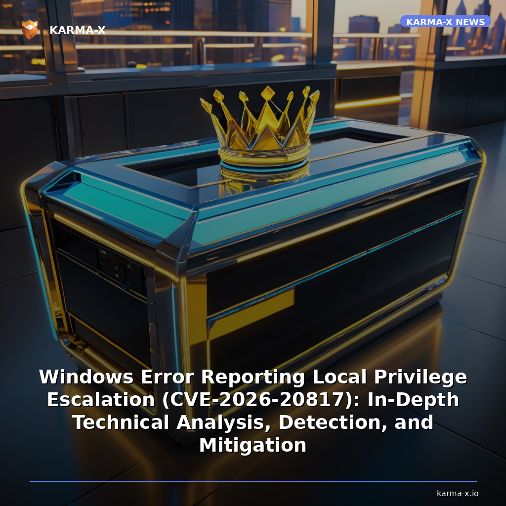 Windows Error Reporting Local Privilege Escalation (CVE‑2026‑20817): In‑Depth Technical Analysis, Detection, and Mitigation