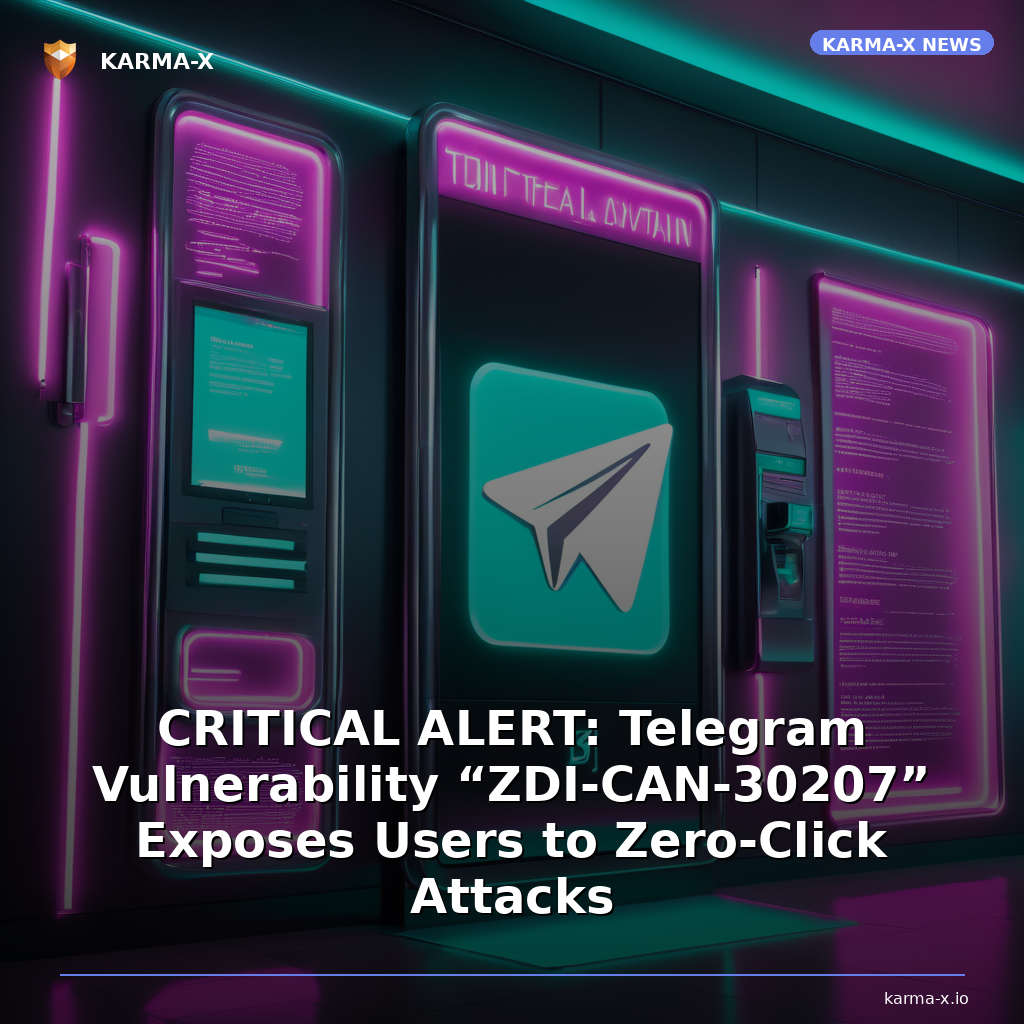 CRITICAL: Telegram Vulnerability “ZDI‑CAN‑30207” Exposes Users to Zero‑Click Attacks
