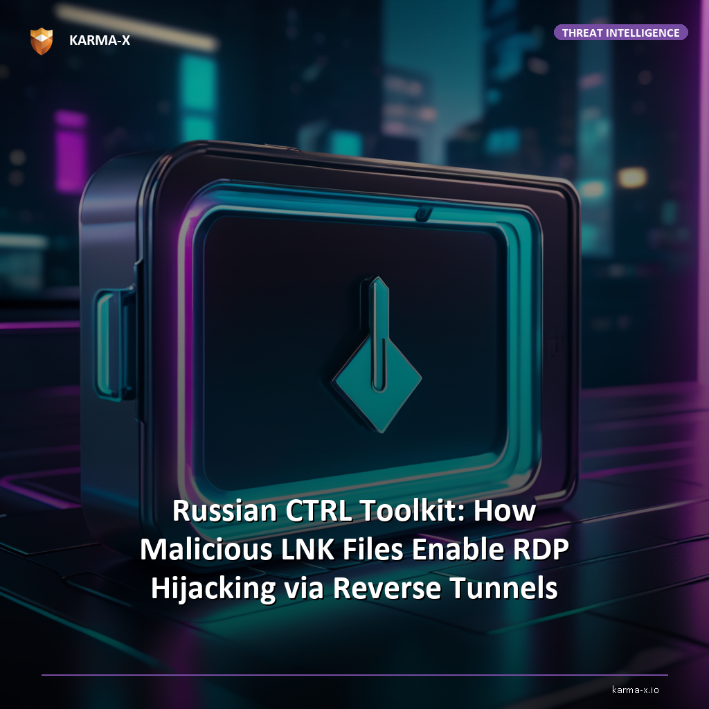 Russian CTRL Toolkit: How Malicious LNK Files Enable RDP Hijacking via Reverse Tunnels