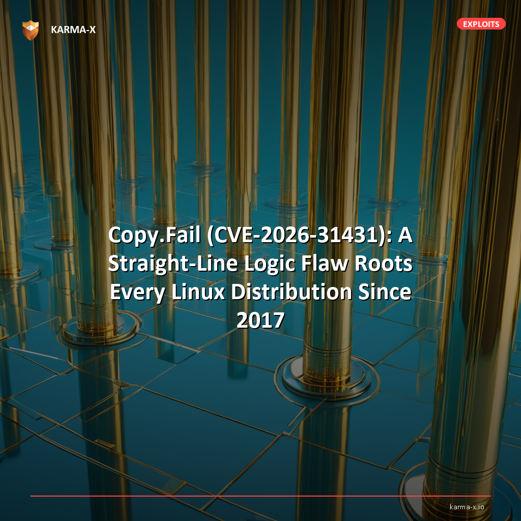Copy.Fail (CVE-2026-31431): A Straight-Line Logic Flaw Roots Every Linux Distribution Since 2017